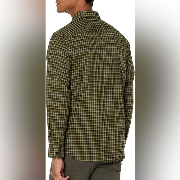 Theory • Irving Windham Twill Men's Green Plaid Button Down Shirt - Picture 8 of 8